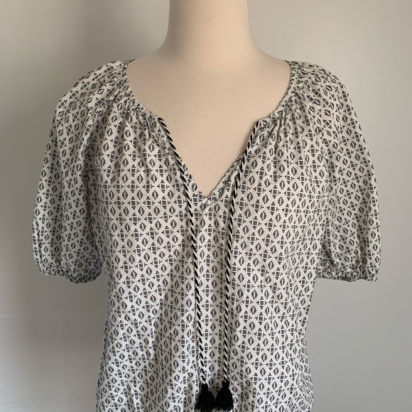 A NEW‎ DAY TARGET Black White Boho Size Small Top - Picture 2 of 8